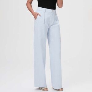 Paige Dallas Chambray Linen High Waist Trouser